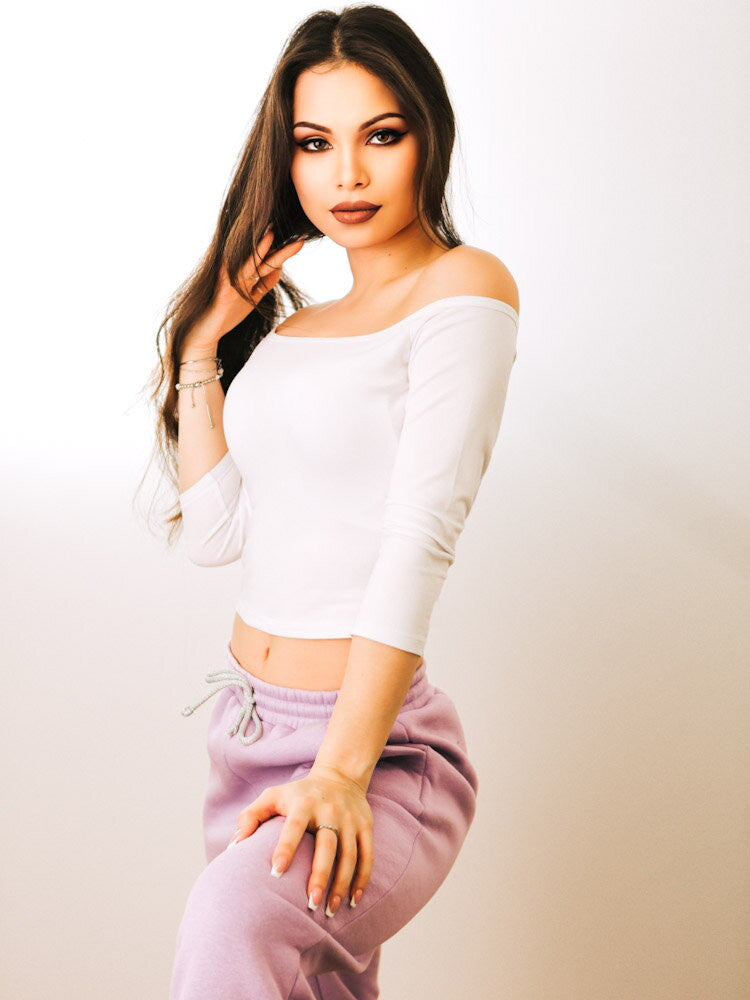 Bavlnený crop top VSB MARY biely