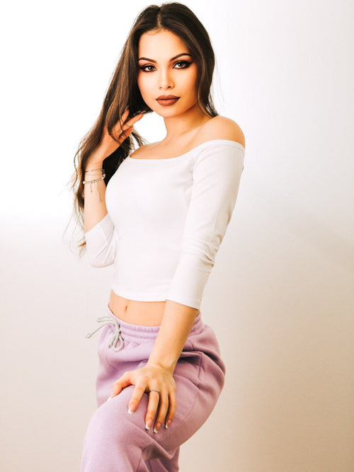 Bavlnený crop top VSB MARY biely