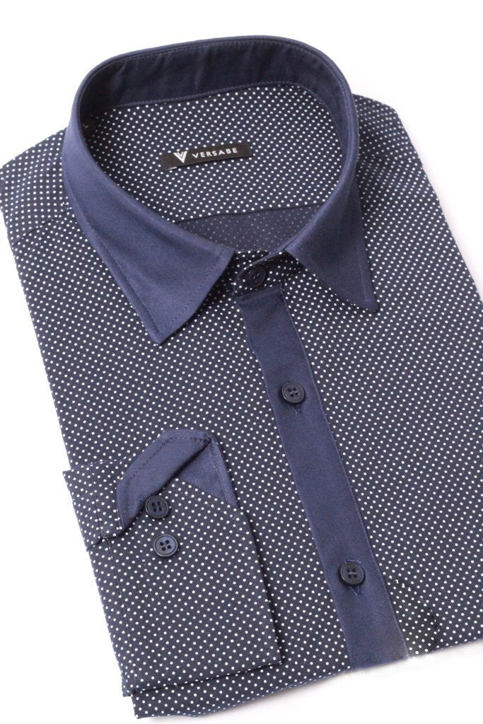 Luxusná pánska bavlnená košeľa SLIM FIT STRIH VSB1722