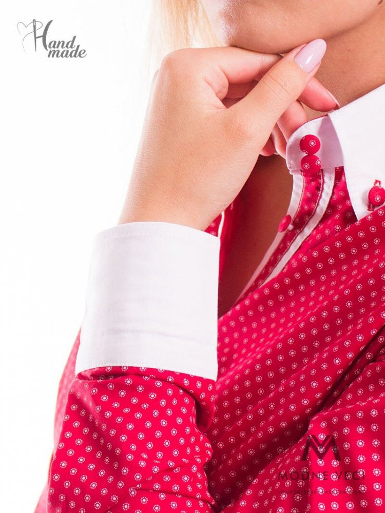 Červená dámska košeľa - Slim Fit VS-DK1601
