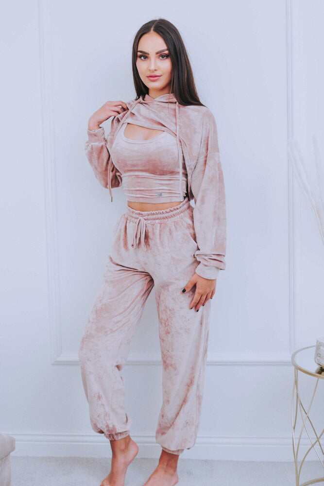 Tepláková súprava VSB22 VELUR dusty pink
