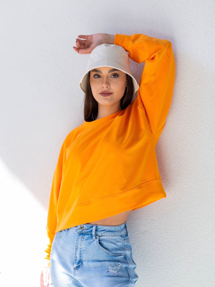 Trendy pohodlná mikina VSB JELLY oranžová