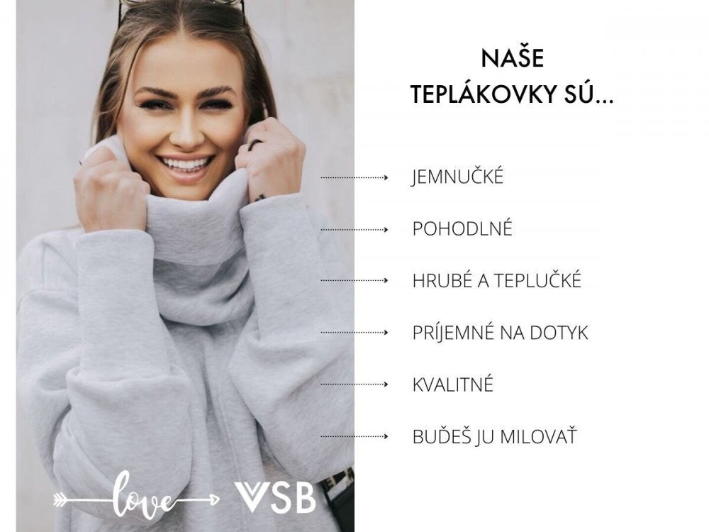 Dámske tepláky VSB SIMPLE light brown