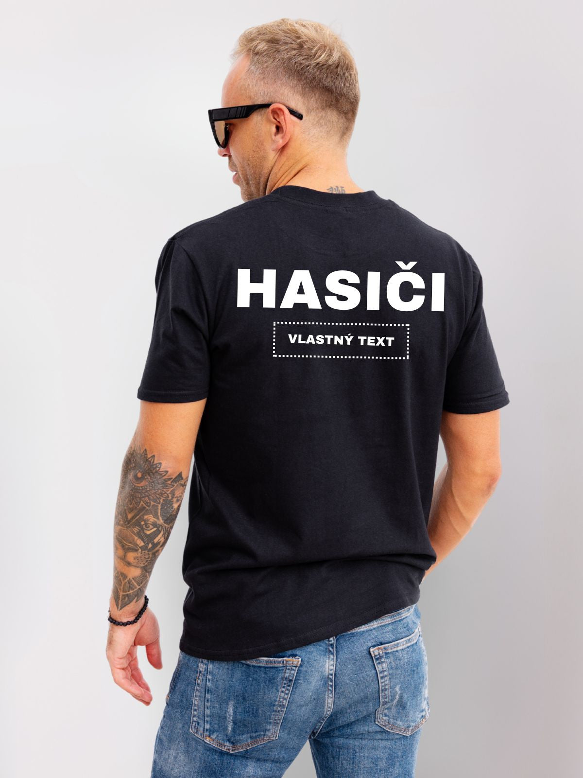 Tričko pre hasičov VSB s vlastným textom čierne
