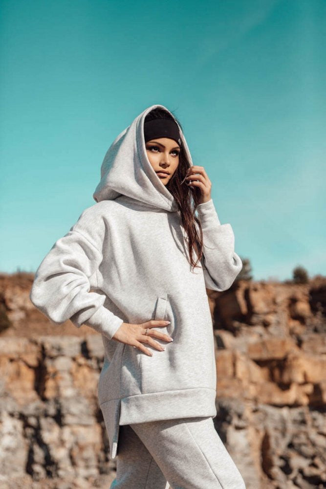 Dámska oversize tepláková súprava VSB SIMPLE grey