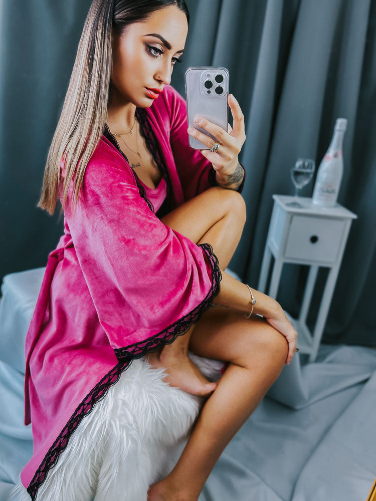 Kraťasový pyžamový set JANNYS VSB22 dark pink