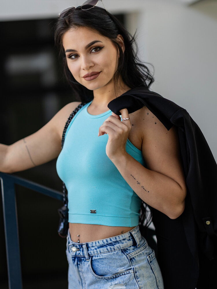 Moderný dámsky croptop VSB LOLLY mentol