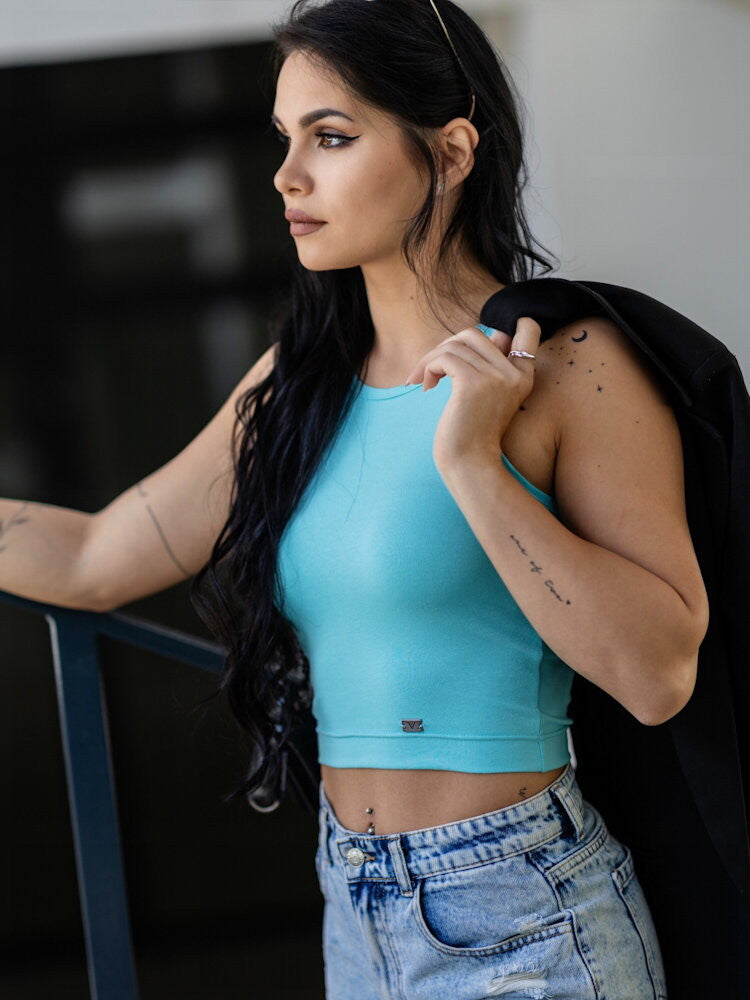 Moderný dámsky croptop VSB LOLLY mentol