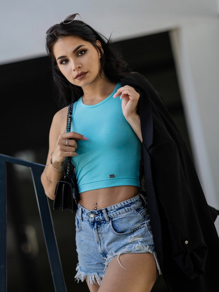 Moderný dámsky croptop VSB LOLLY mentol