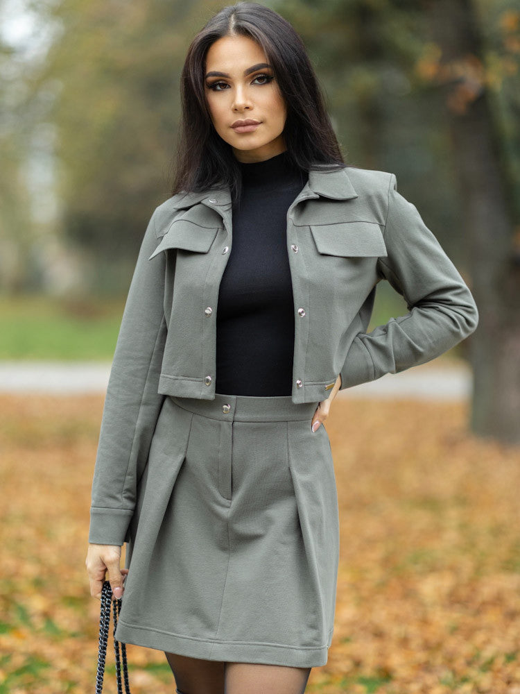 Olivová ačková krátka VSB LISA sukňa