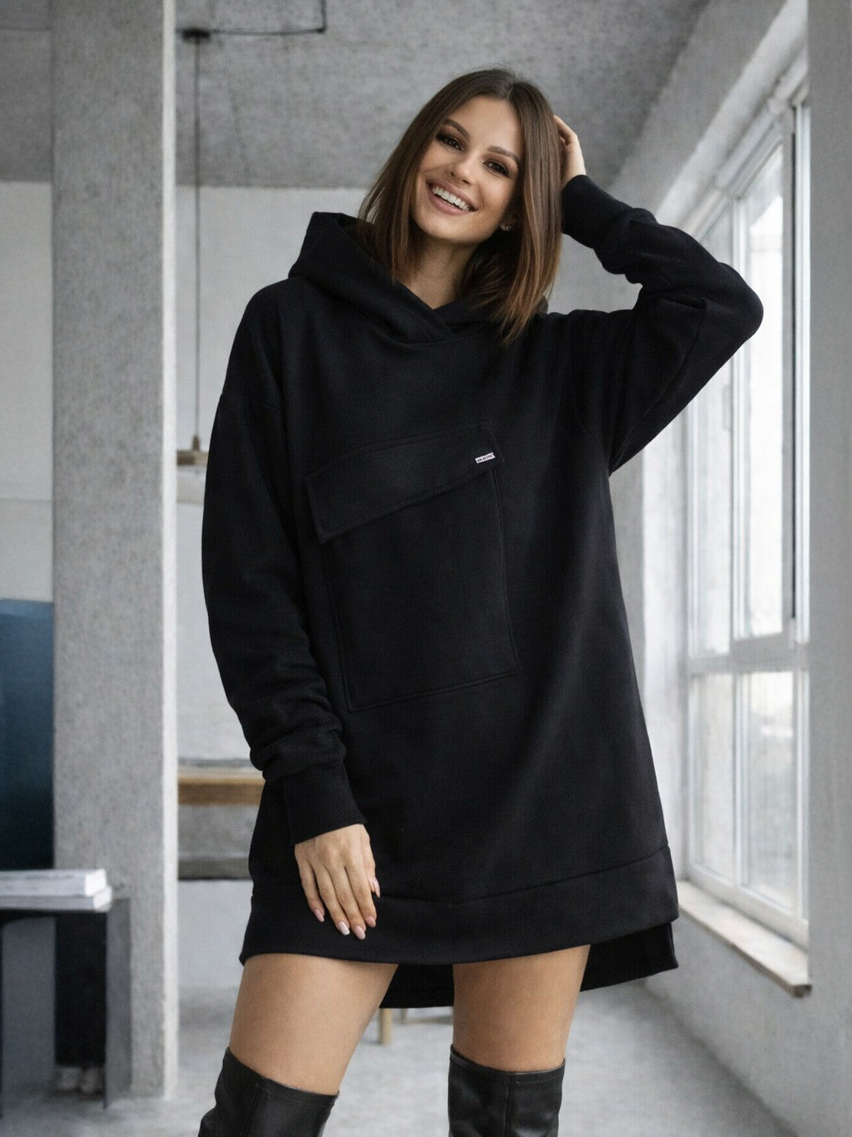 Dámska oversize mikina VSB WELLA black