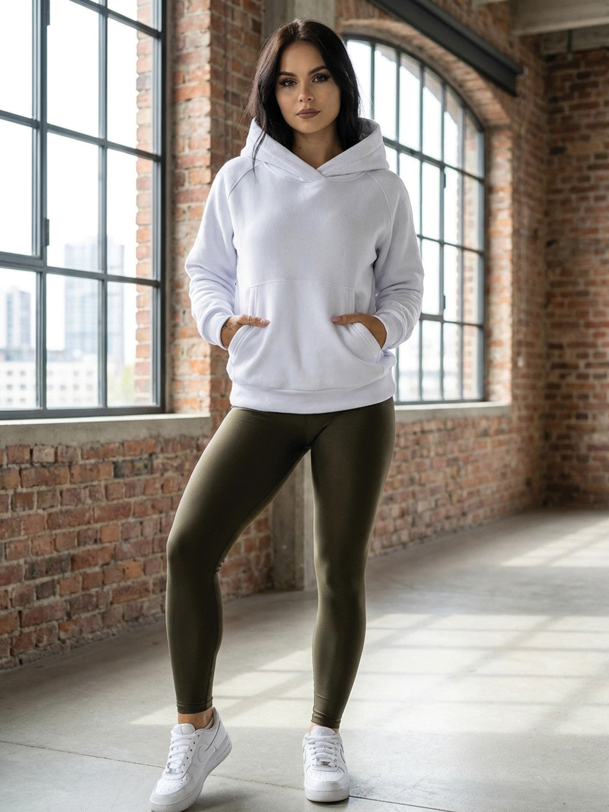 Oversize dámska mikina VSB BASIC biela