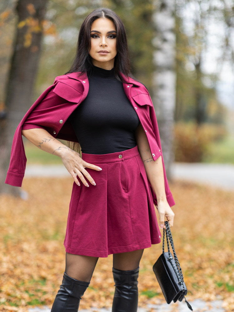 Elegantná burgundy VSB LISA ačková sukňa