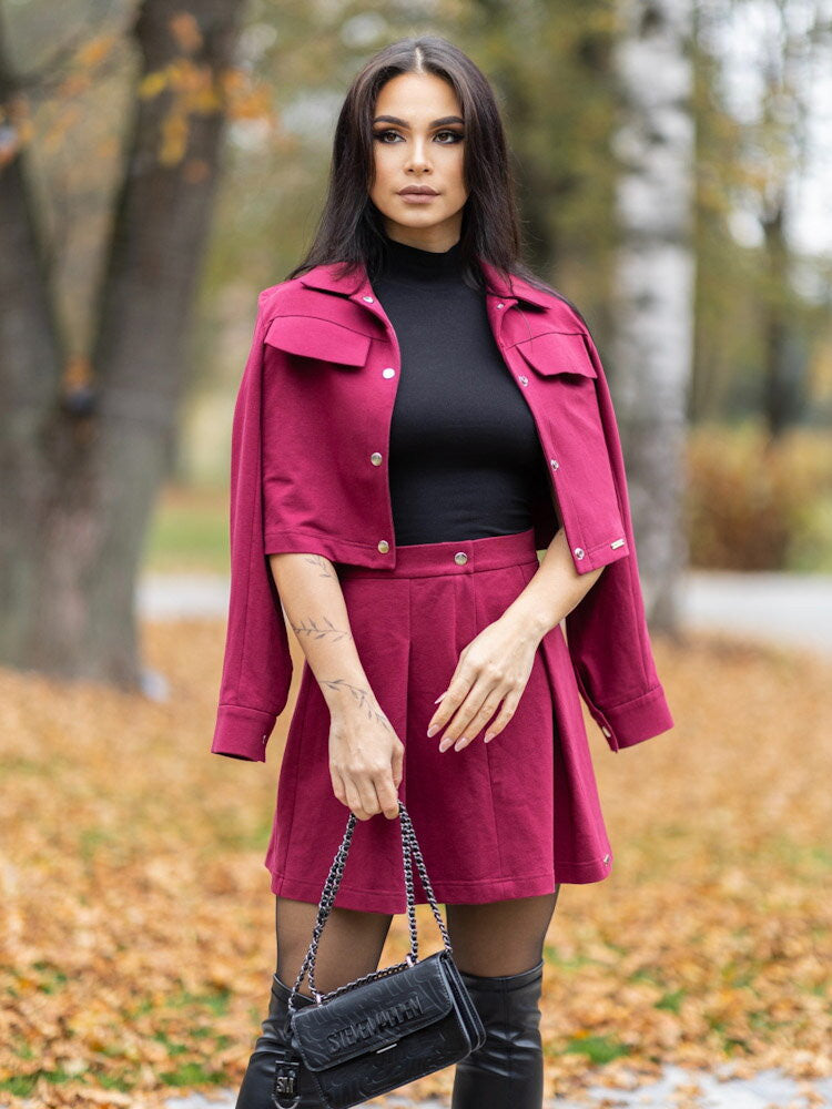 Elegantná burgundy VSB LISA ačková sukňa