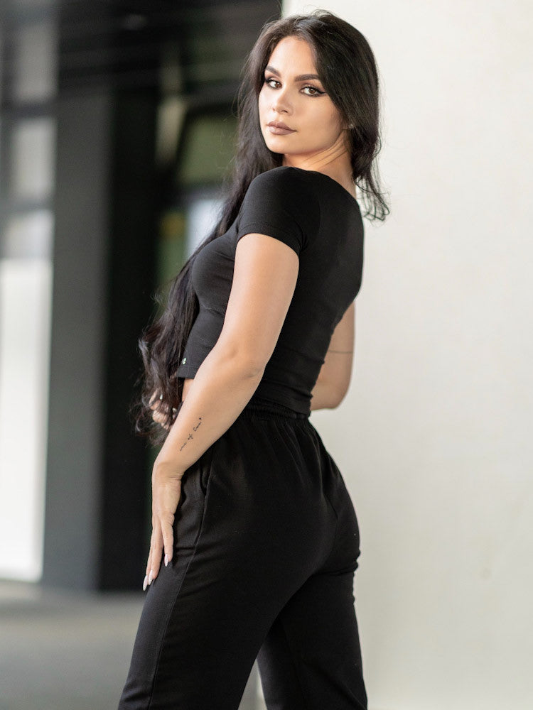 Dámsky VSB PATTY crop-top v čiernej farbe