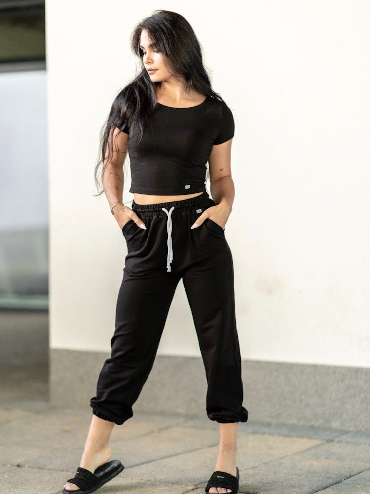 Dámsky VSB PATTY crop-top v čiernej farbe