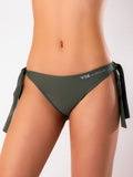 Caqui verde braguitas de baño con lazos VSB Collection z lycra italiana