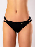 Negro de lujo braguitas de baño con recortes (VSB DIAMOND)