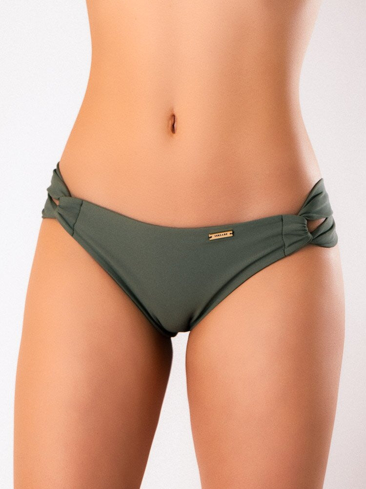 Caqui verde dámske bañadores s bočnými prestrihmi VSB DIAMOND