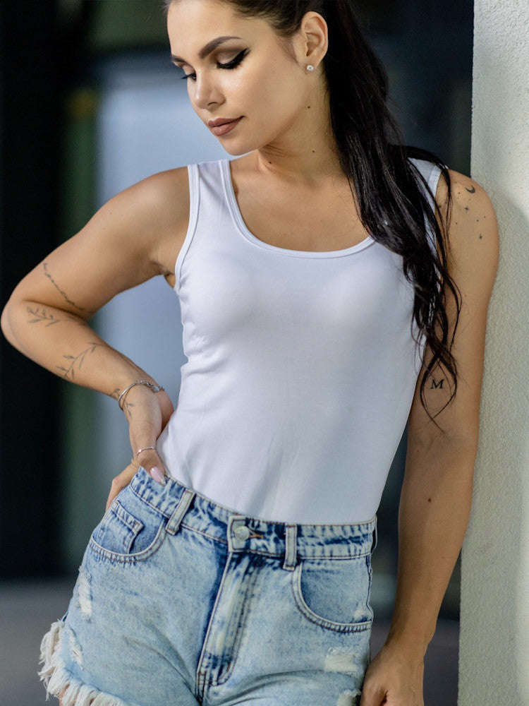 Dámske tielko TANK TOP v bielej farbe