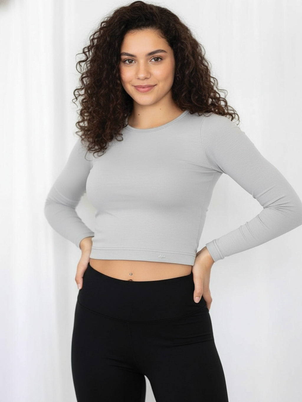 Dámske croptop tričko s dlhým rukávom VSB AMI