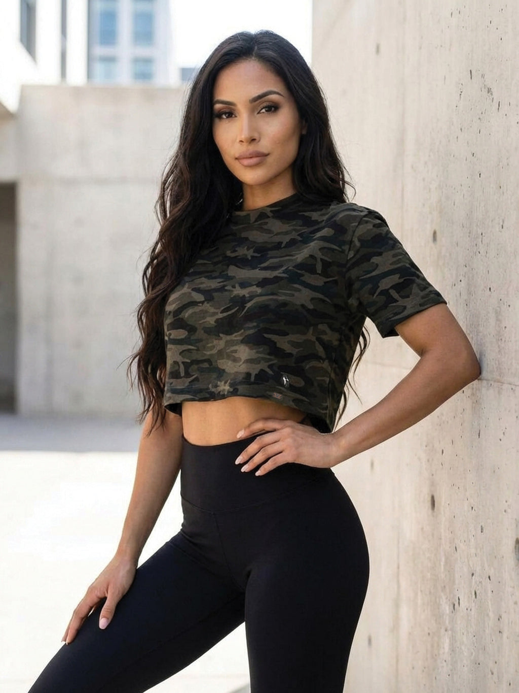 Dámske croptop tričko VSB LILLY ARMY