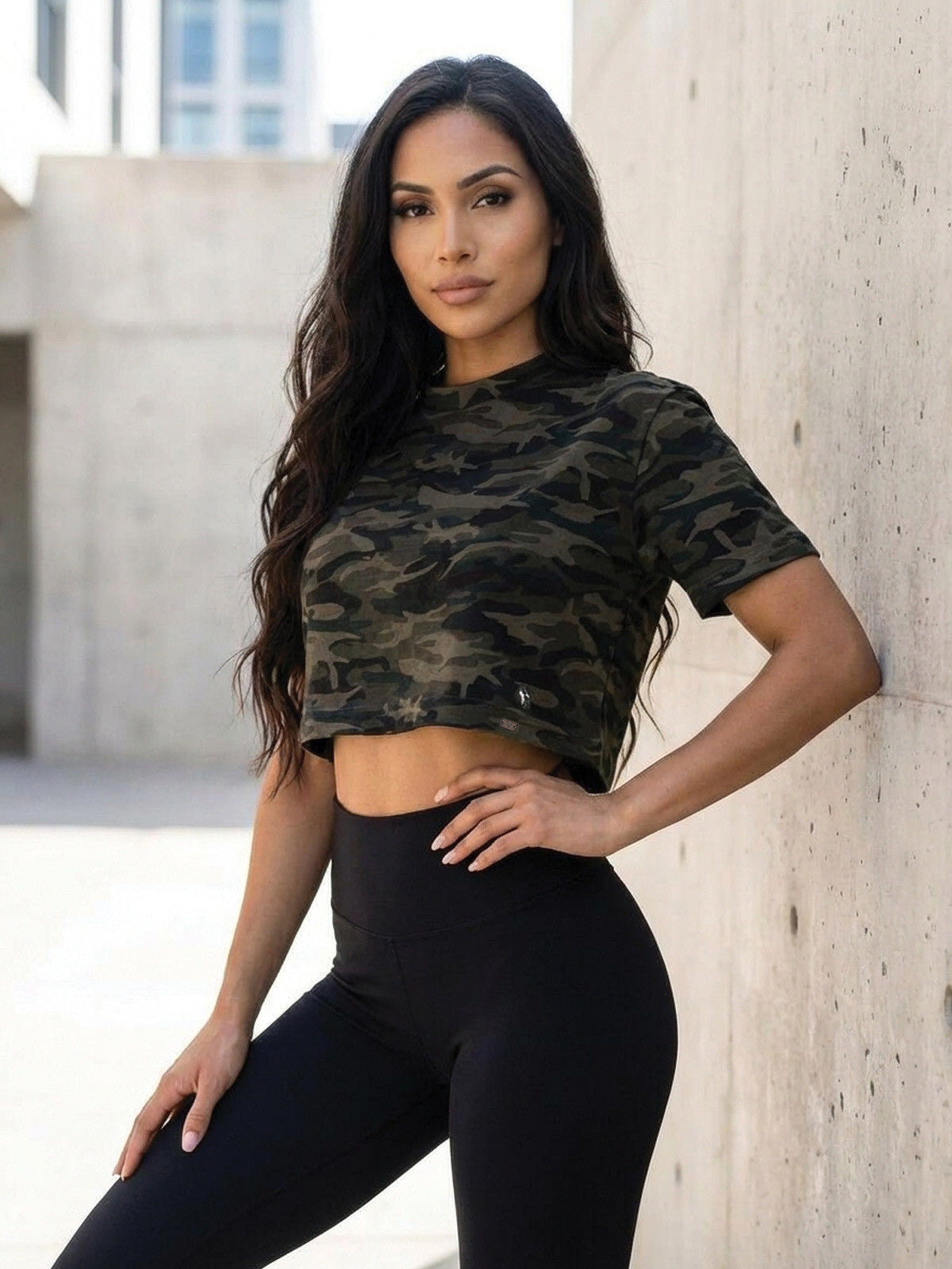 Dámske croptop tričko VSB LILLY ARMY