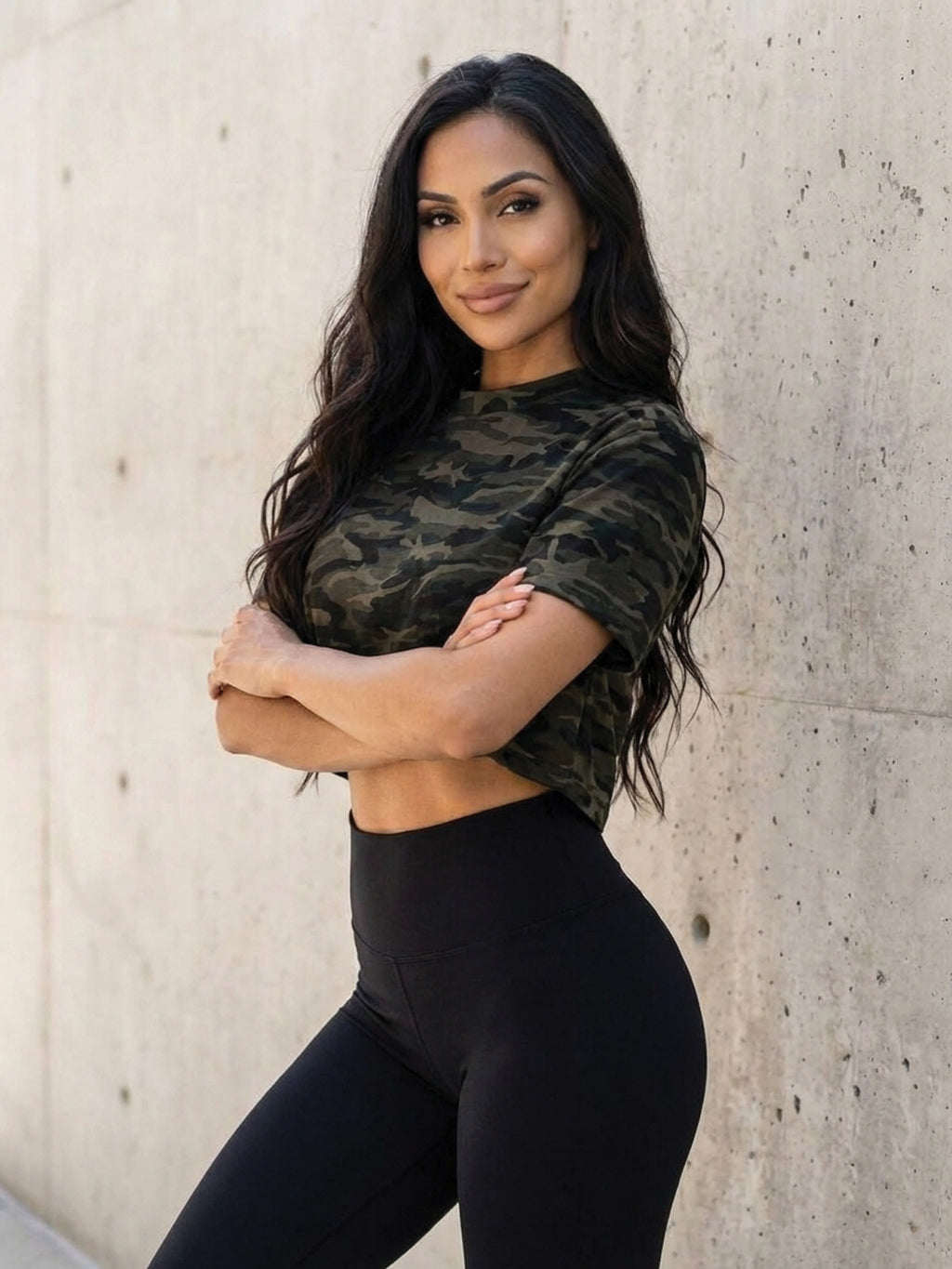 Dámske croptop tričko VSB LILLY ARMY