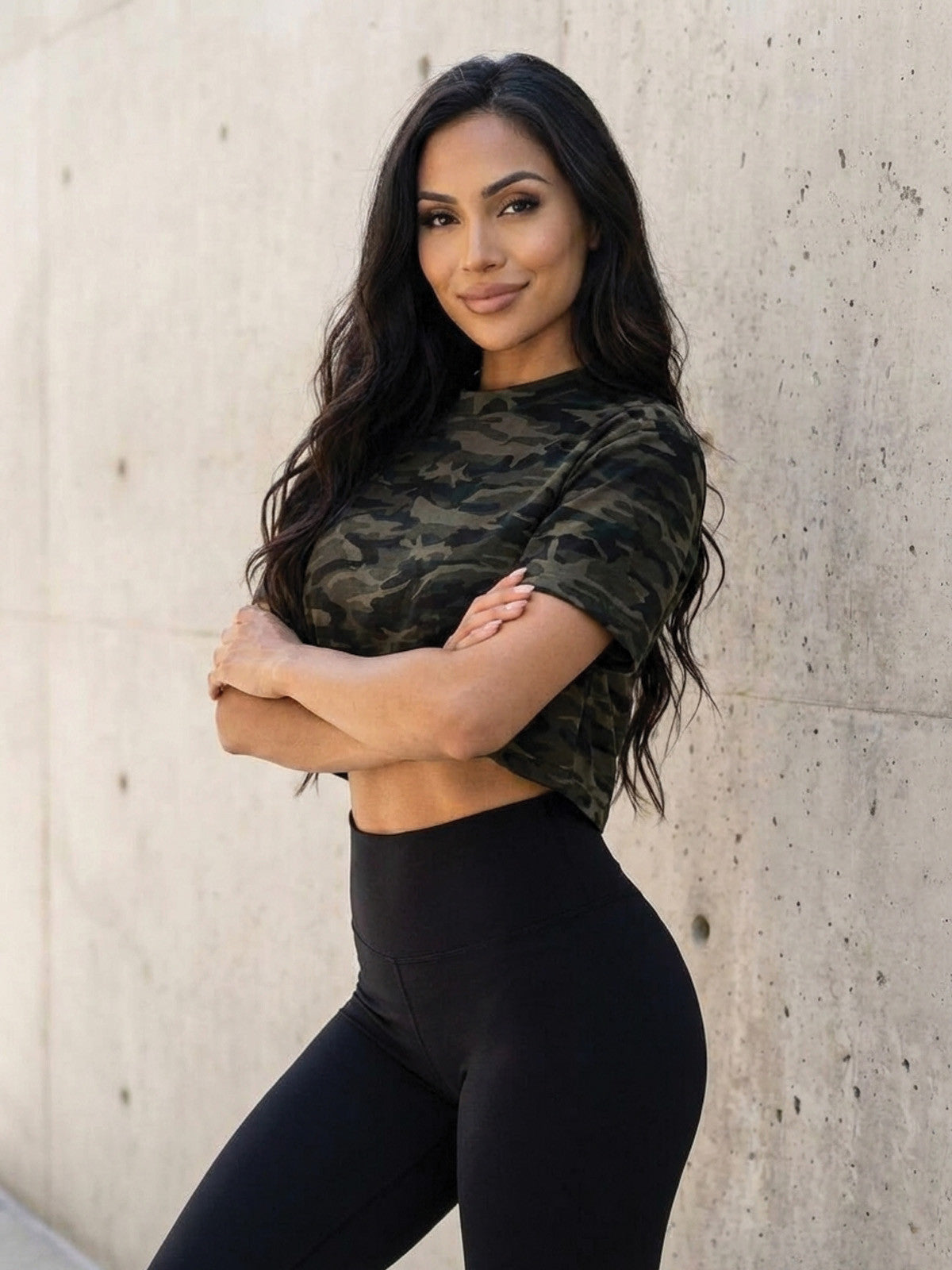 Dámske croptop tričko VSB LILLY ARMY
