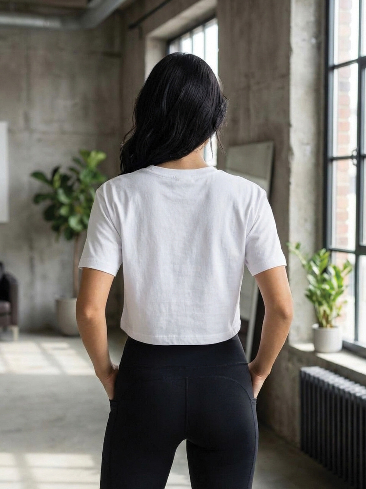 Dámsky basic biely croptop VSB LILLY