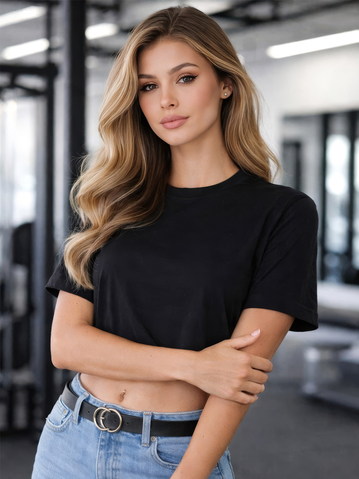 Čierny oversize VSB LILLY croptop