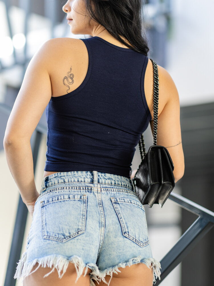 Trendy dámsky VSB LOLLY croptop darkblue