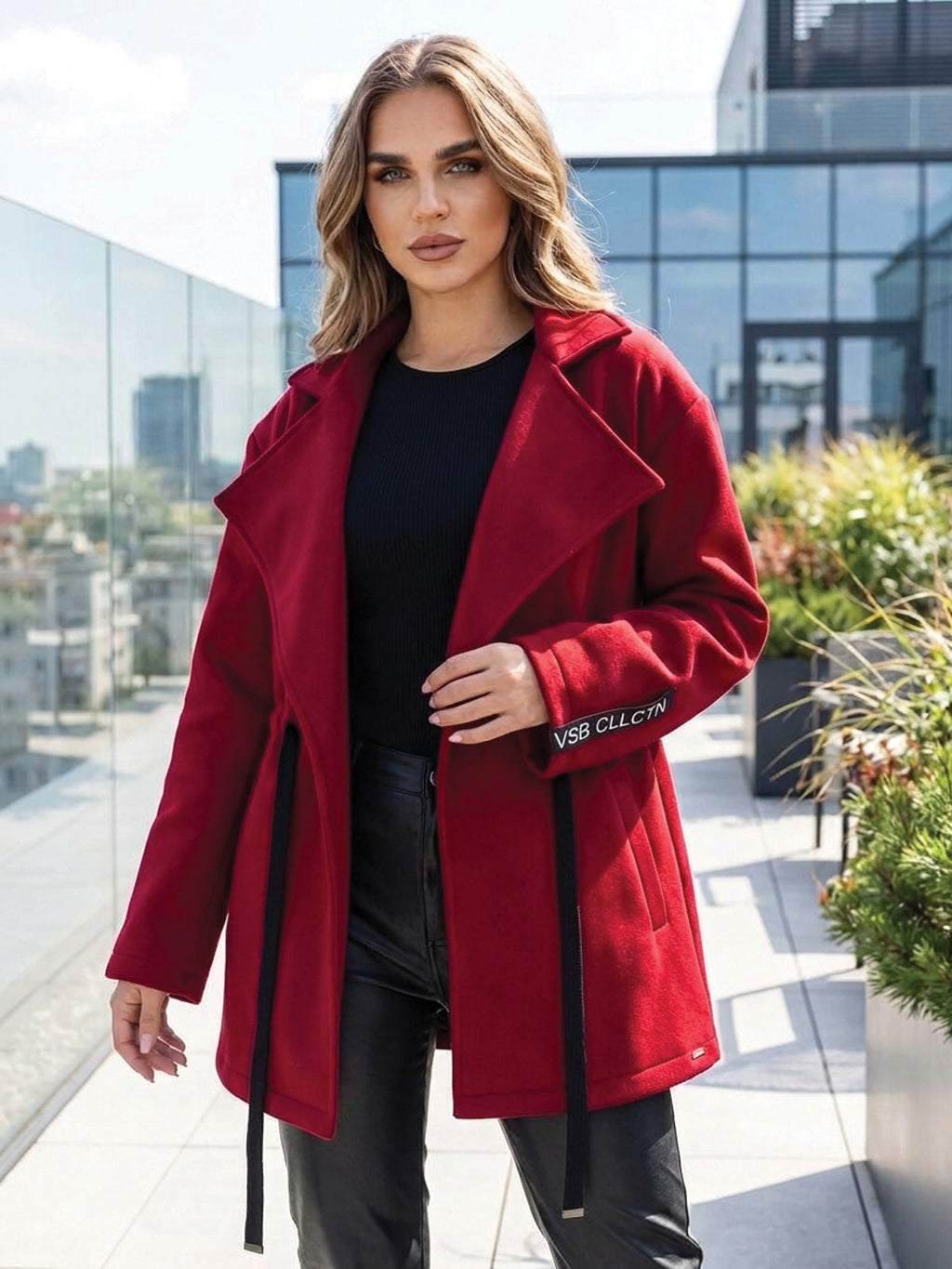 Dámsky kabát VSB ESTER v burgundy farbe