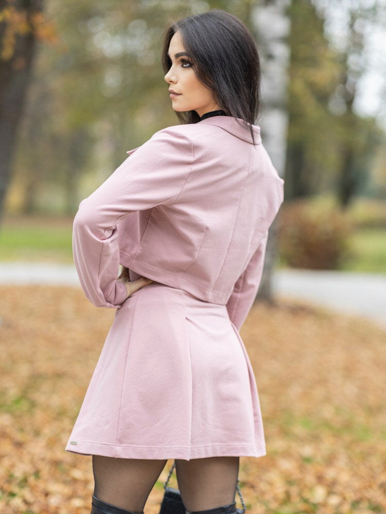 Elegantné púdrové ružové VSB LISA sako