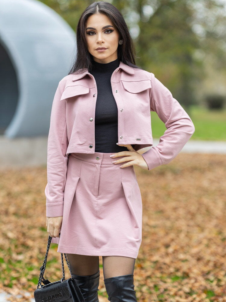 Elegantné púdrové ružové VSB LISA sako