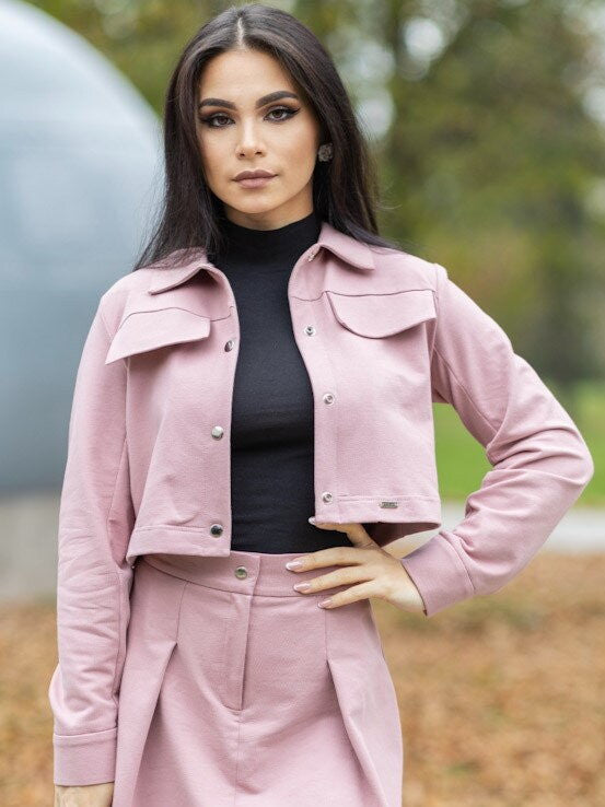 Elegantné púdrové ružové VSB LISA sako