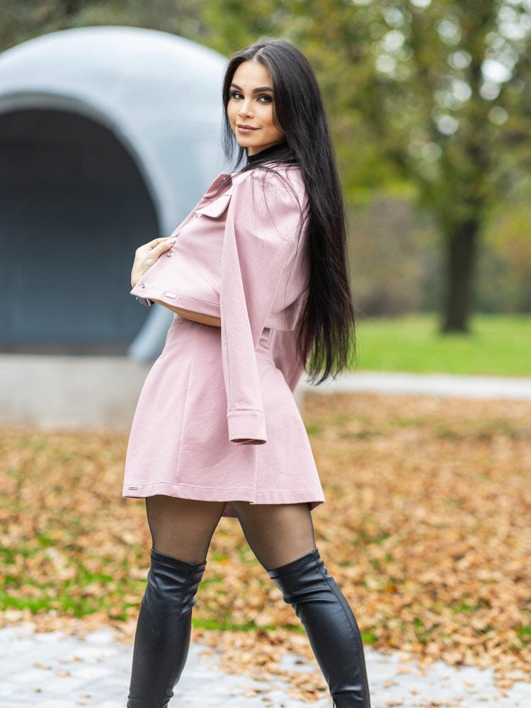 Elegantné púdrové ružové VSB LISA sako