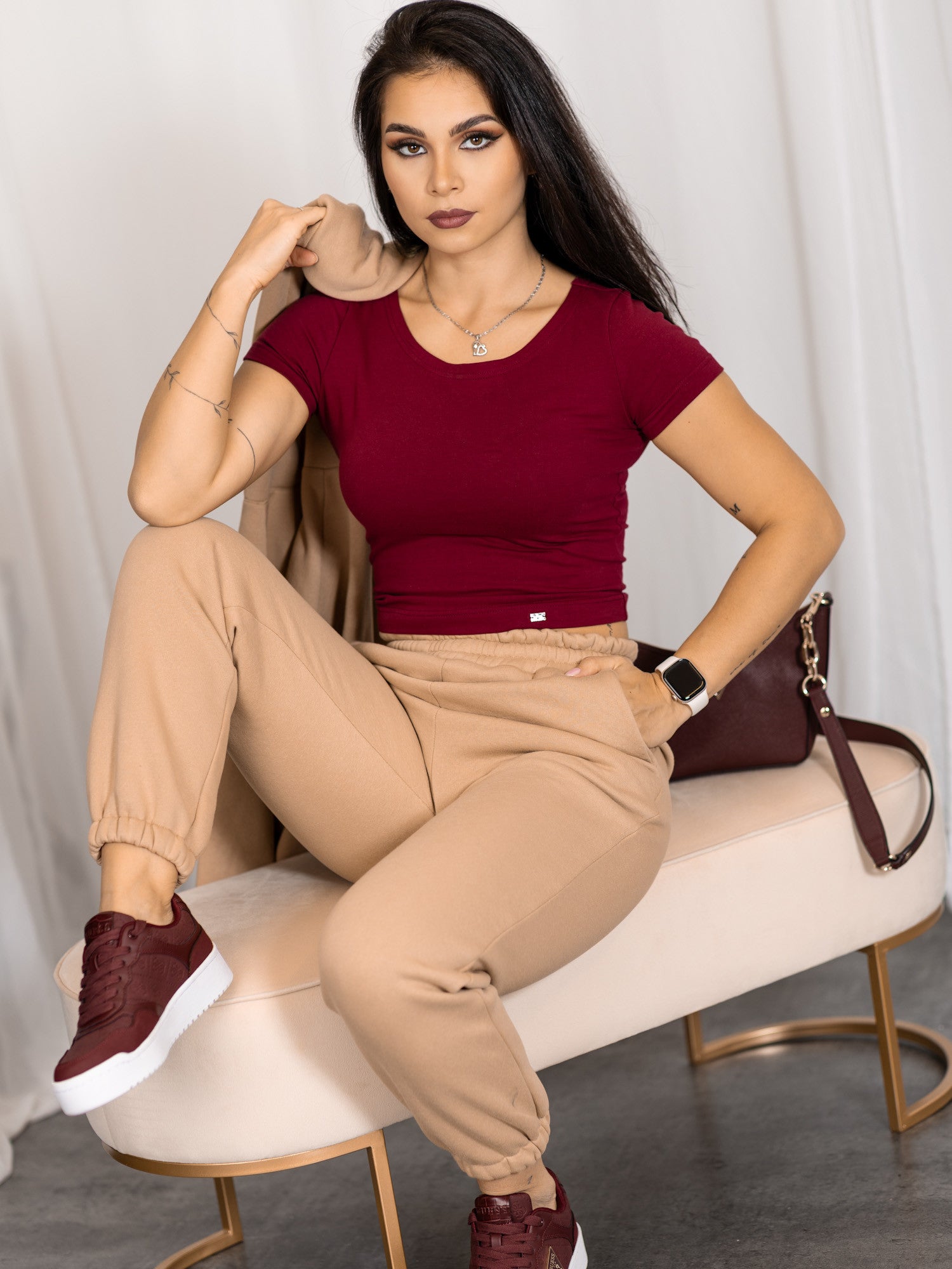 Dámsky croptop VSB PATTY bordo