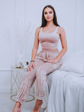 Tepláková súprava VSB22 VELUR dusty pink