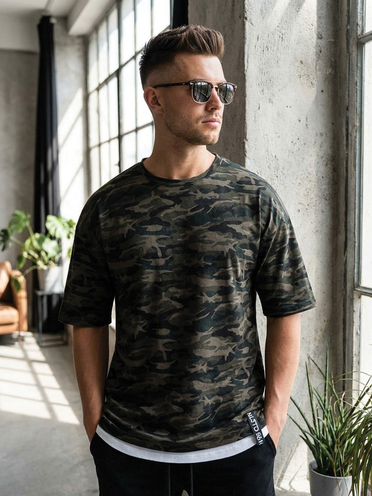 Pánske oversize tričko VSB ARMY zelená