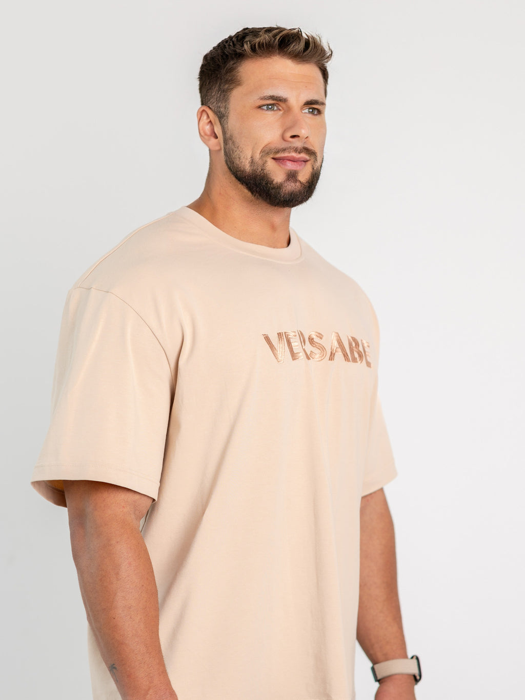 Pánske krémové oversize tričko VERSABE
