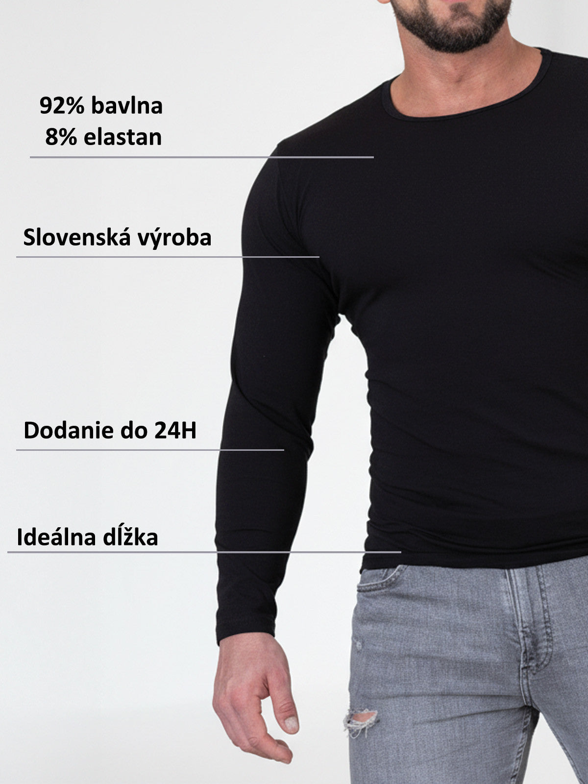 Pohodlný pánsky nátelník VSB black
