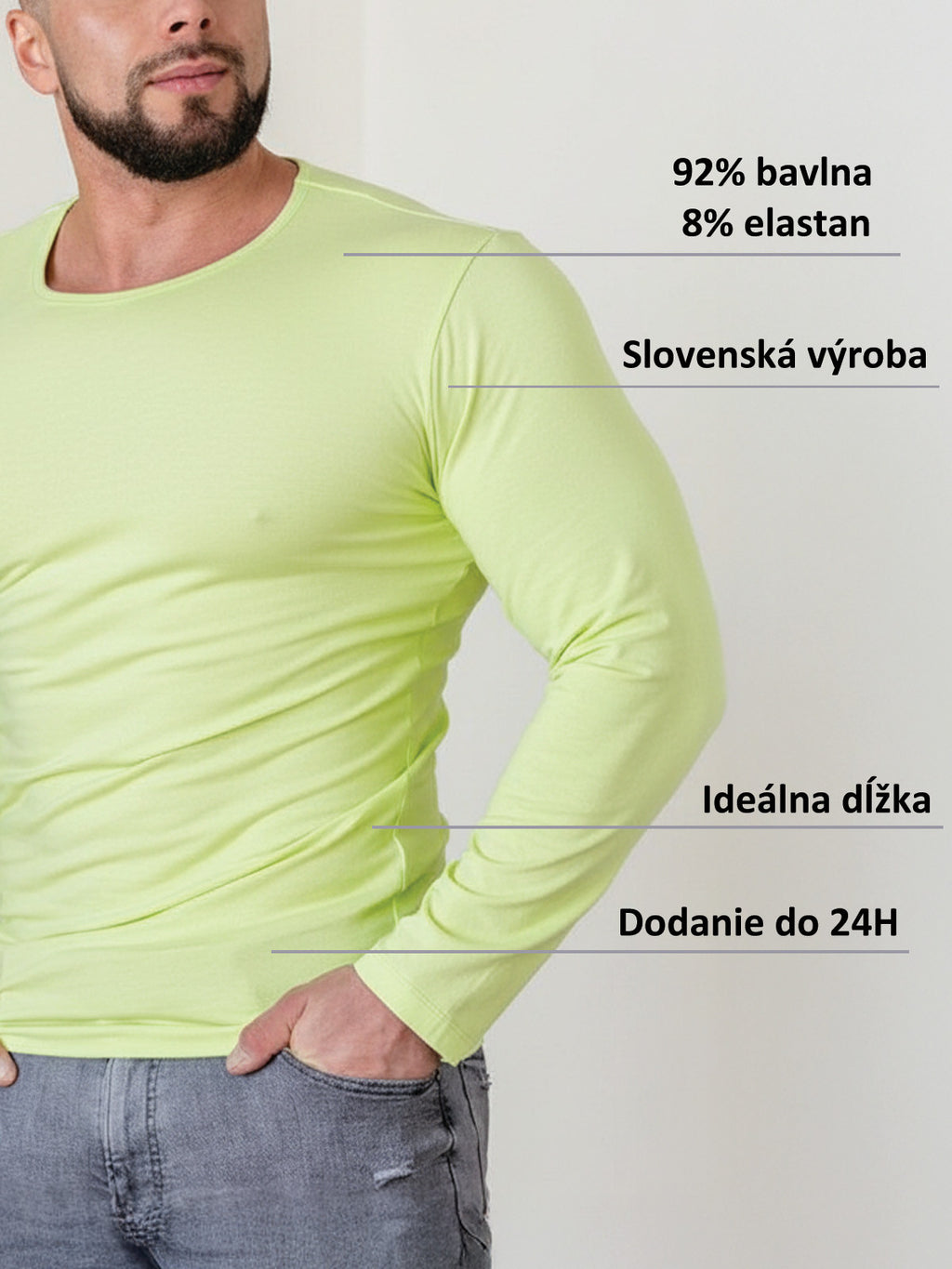 Žiarivý pánsky nátelník VSB lemon