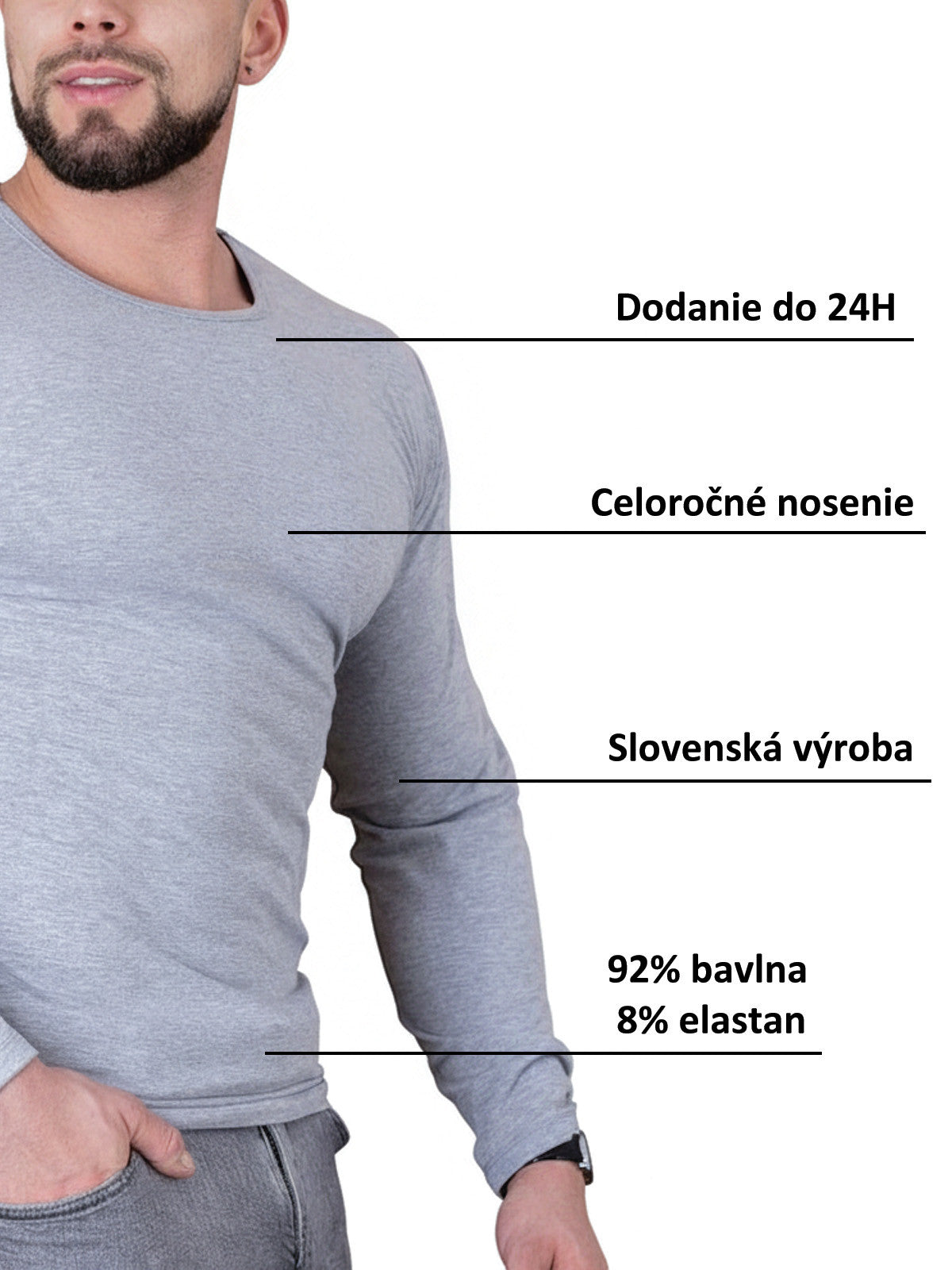 Športový pánsky nátelník VSB gray