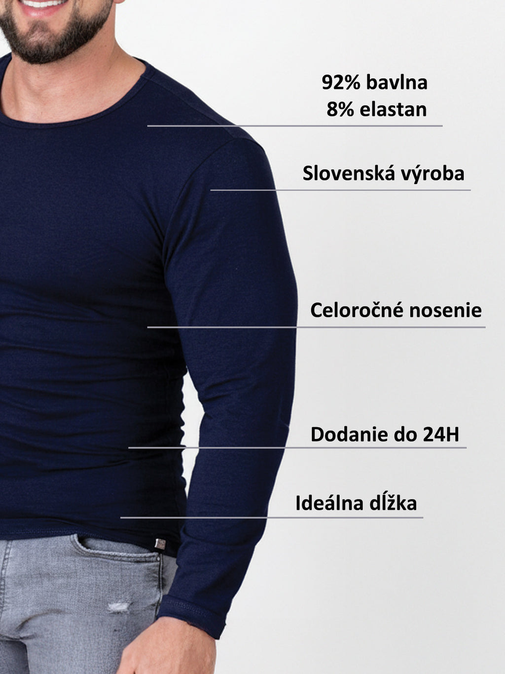 Športový pánsky nátelník VSB dark blue