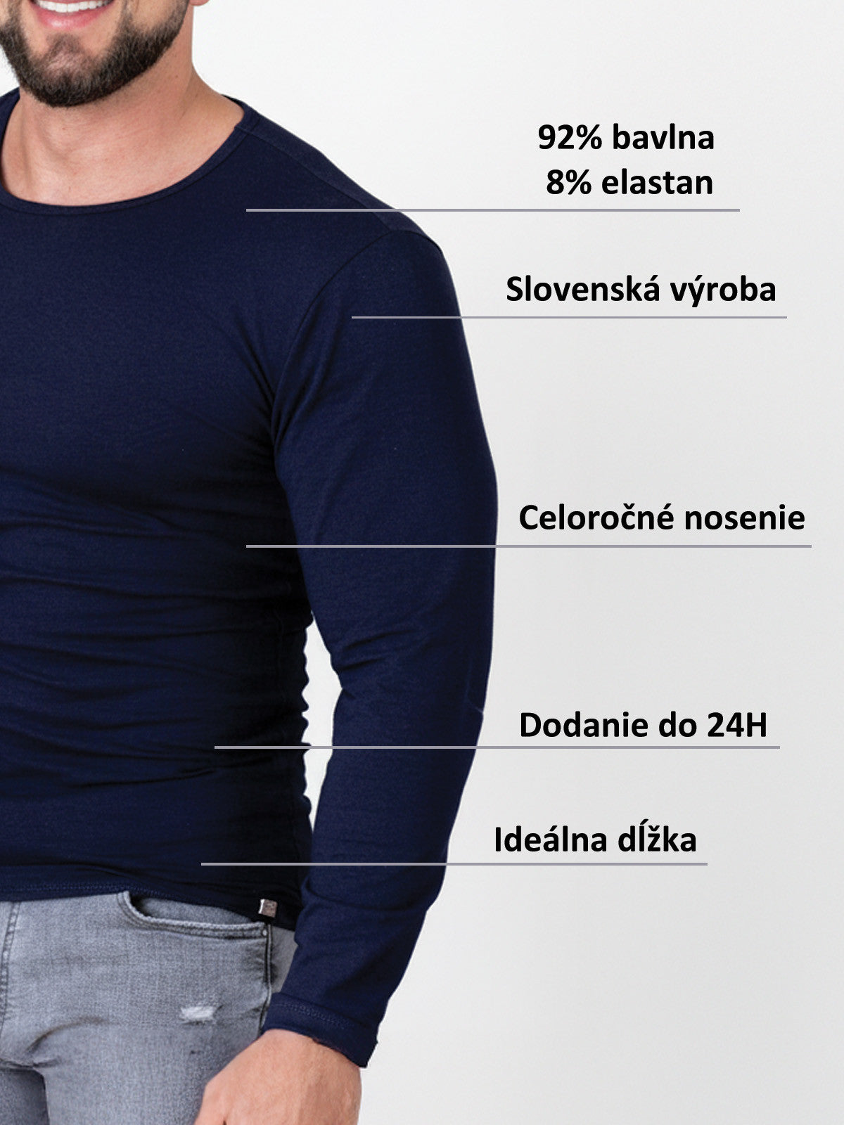 Športový pánsky nátelník VSB dark blue