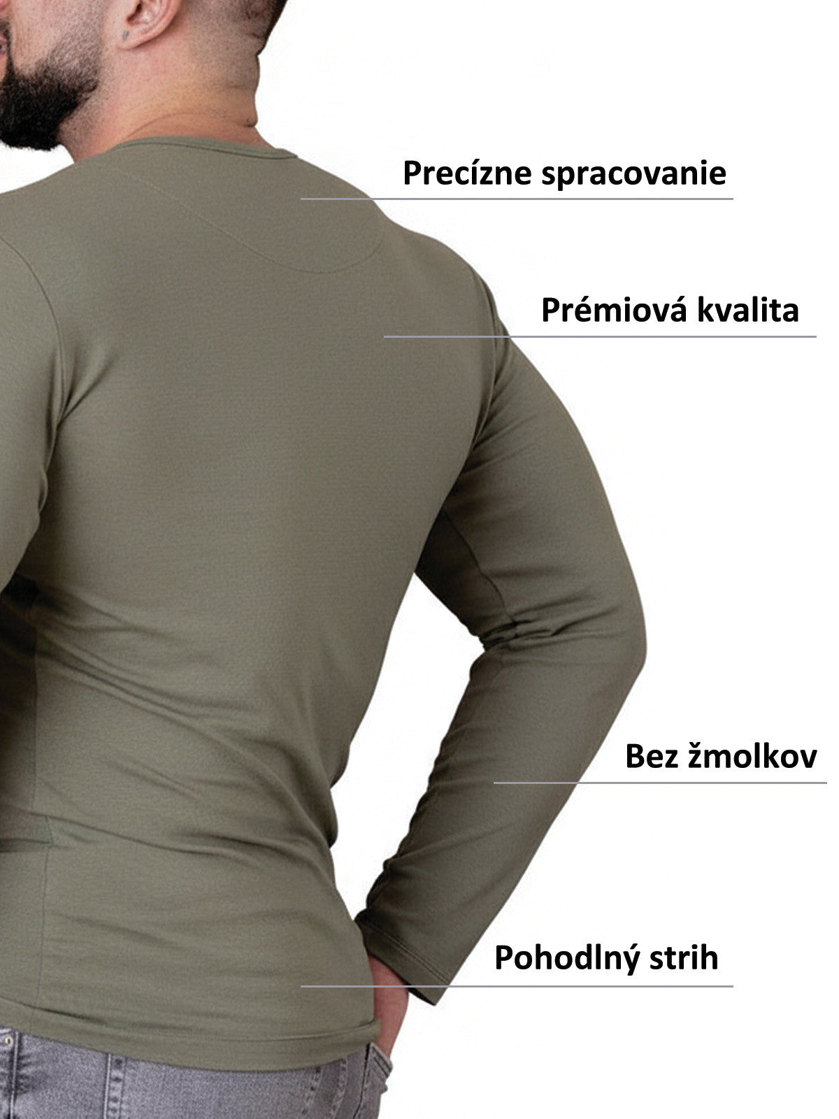 Športový pánsky nátelník VSB army green