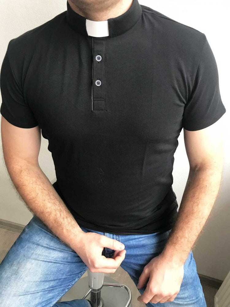Kňazské tričko VS-KT2002 čierne