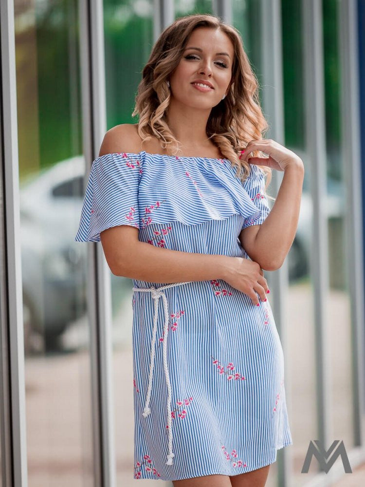 Dámske šaty na leto VS-SA 1857 pruhované