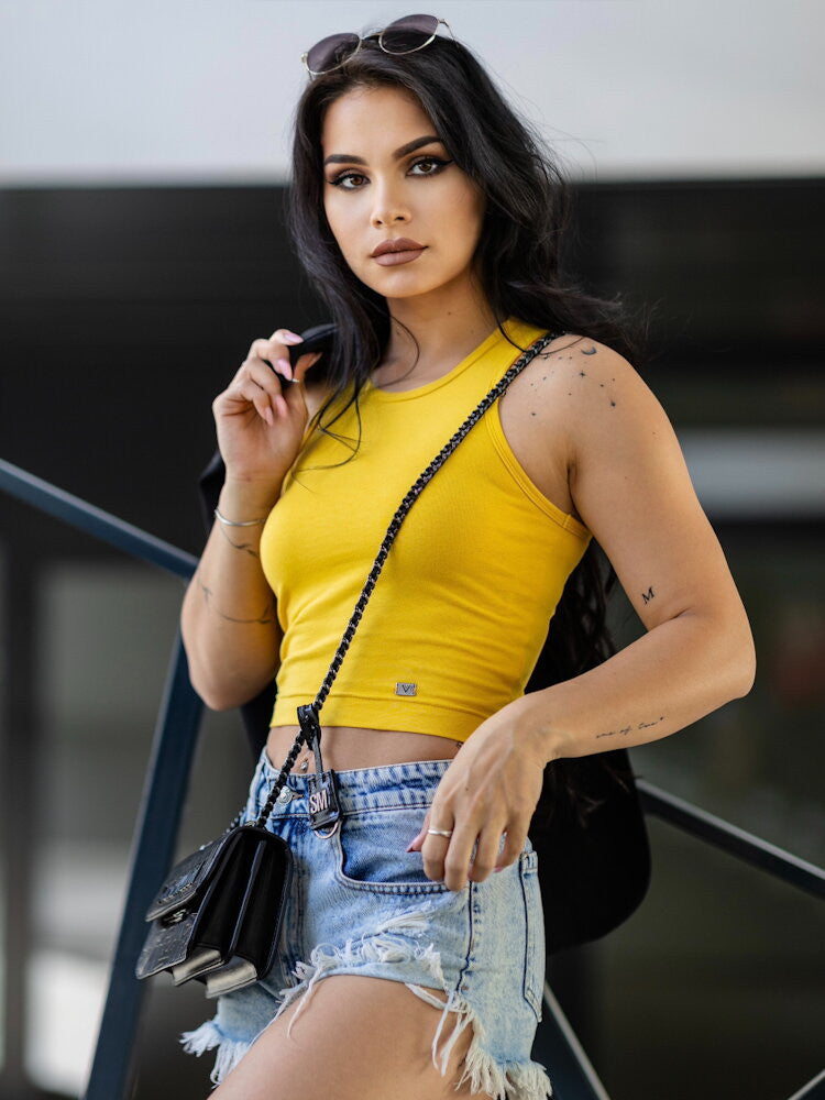 Letný dámsky VSB LOLLY croptop dark-yellow